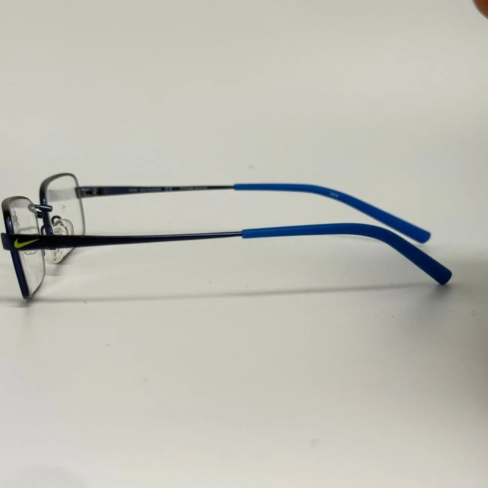 Nike 4631 426 Navy Blue Rectangular Flexon Eyeglasses Frames 49-18-135